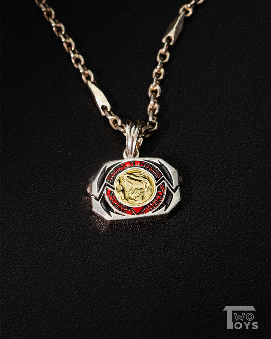 Silver Pendant,Tyrannosaurus, Mastodon, Triceratops, Sabertooth Tiger,Pterodactyl,Gold Ranger